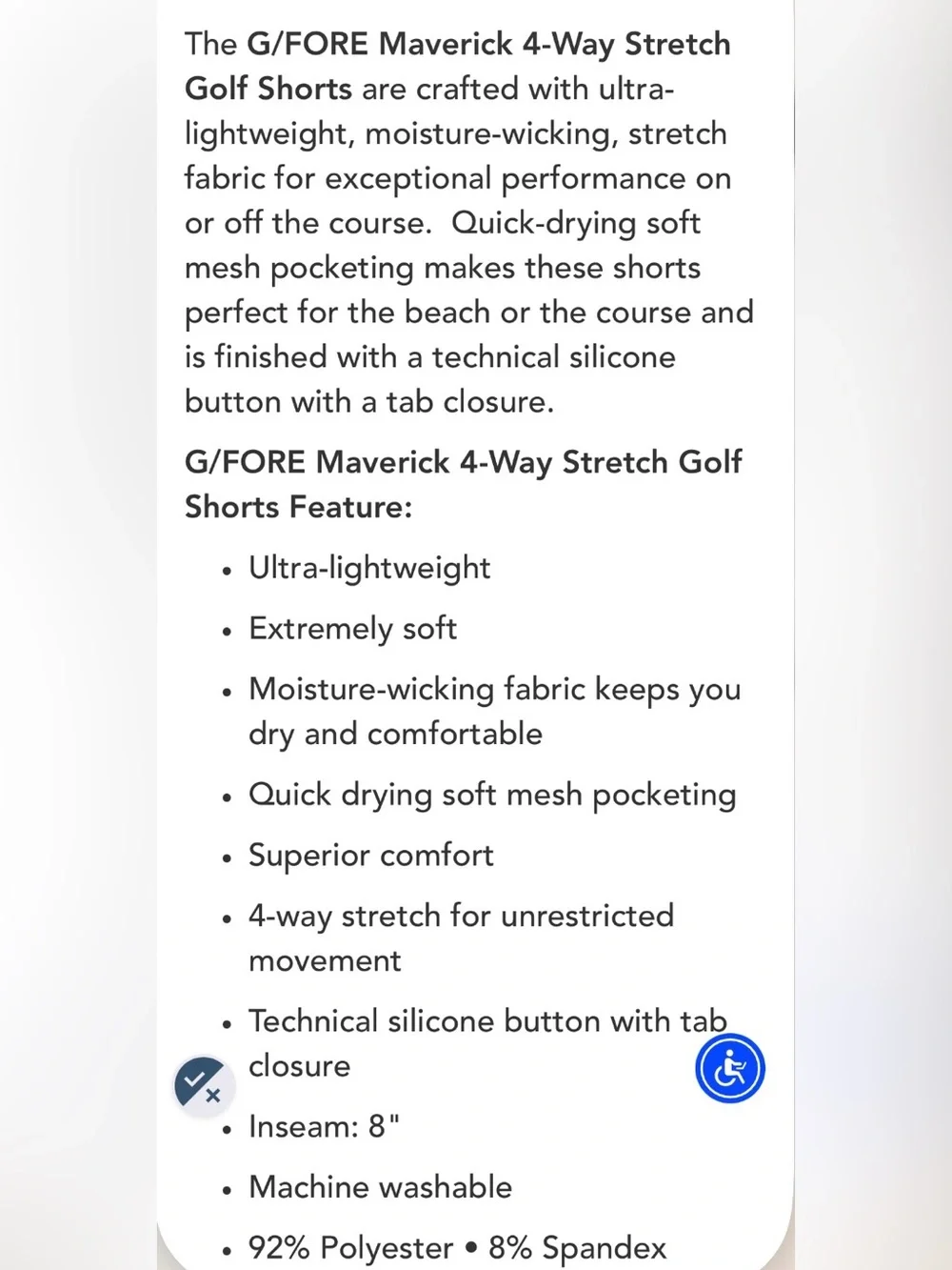 G/FORE classic tailored
